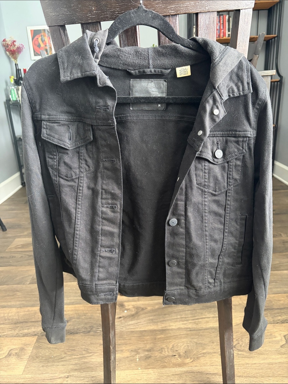 Women’s Black Hooded Levi Strauss Jacket